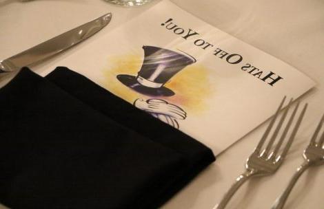 menu on table